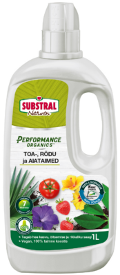 Toa-, rõdu- ja aiataimede väetis Performance Organics™